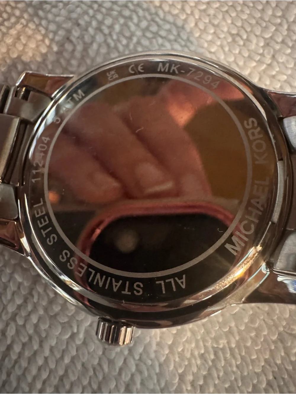 Michael Kors Silver Crystal-Embellished Women's Chronograph Watch